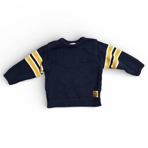 Carter's Navy and Yellow Striped Kids Sweater